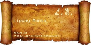 Lippay Menta névjegykártya
